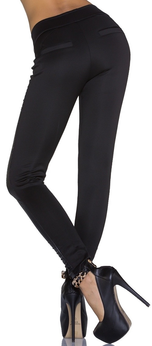 Sorte wetlook leggings